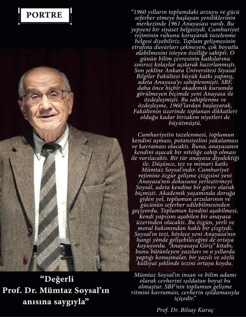Portre: Prof. Dr. Mümtaz Soysal